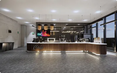 Contemporary café counter in San Jose
